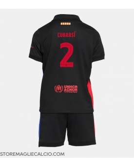 Barcelona Pau Cubarsi #2 Maglia Gara Trasferta Repliche 2024-25 Bambino